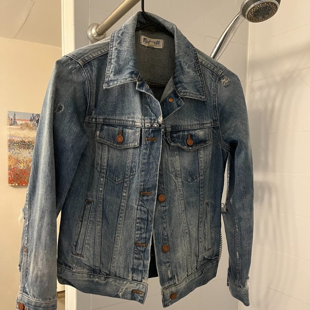 Madewell distressed denim jacket